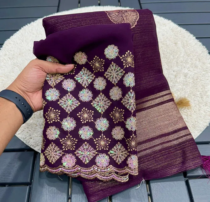 Nitya Gaurika Designer Chiffon Sarees Suppliers In India